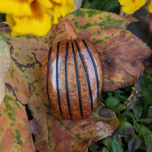 Opaque Sparkly Pumpkin Magnet - Medium